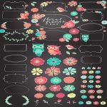 Chalkboard Floral Frames Kit main cover.