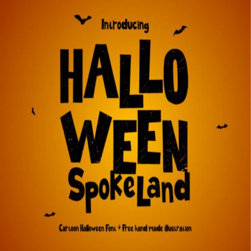 Halloween Spokeland Font main cover.