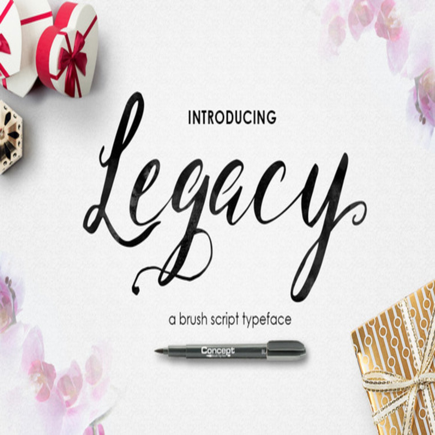 Legacy Brush font main cover.