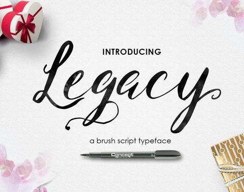 Legacy Brush font Example.