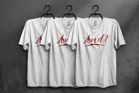 Classic white t-shirts with lettering in coca-cola style.