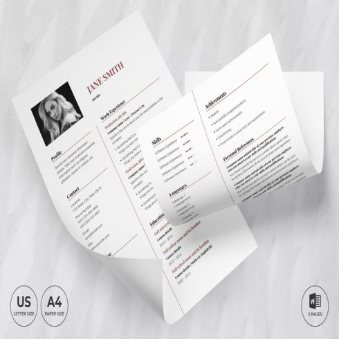 Clean and professional resume template.