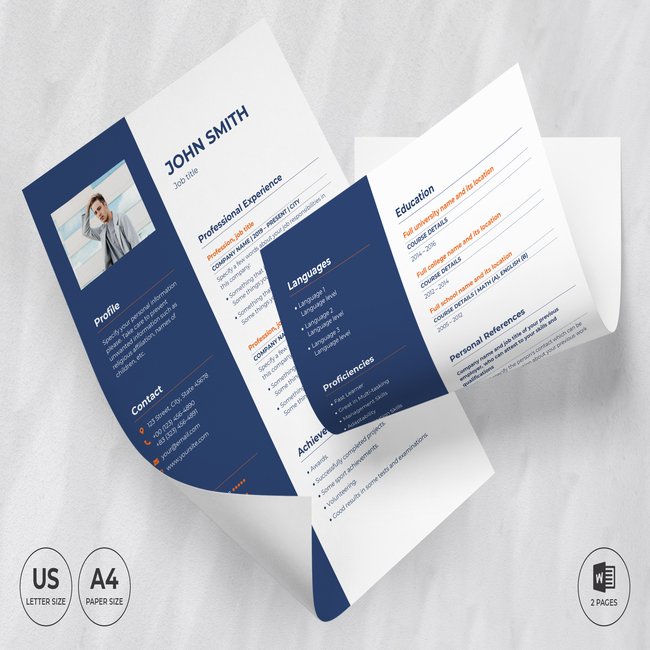 Marketing Agency CV Resume Template main cover.
