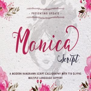 Monica Calligraphy Font | Master Bundles