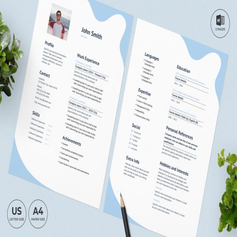 Online Courses CV Resume Template main cover.