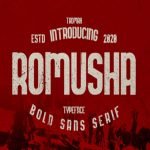 Romusha Fonts main cover.