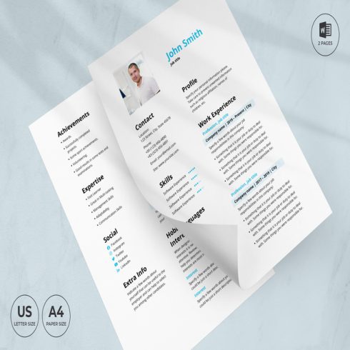 Staffing Agency CV Resume Template main cover.