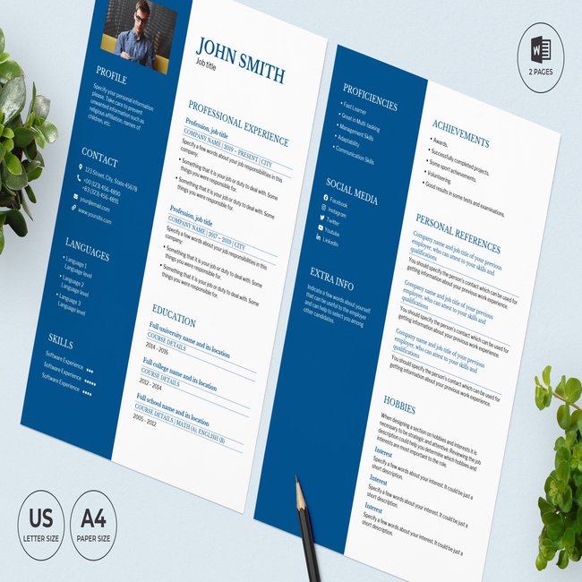 Vacation Rental CV Resume Template main cover.