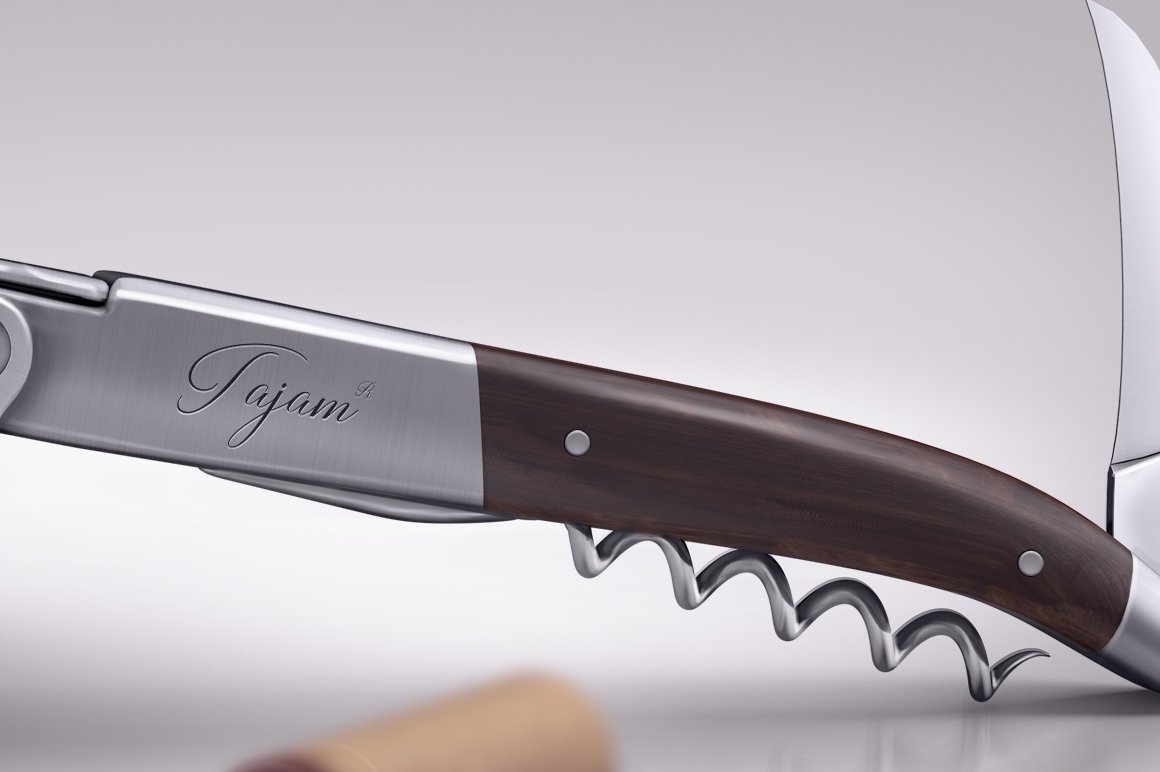 Collectible knife with carving.