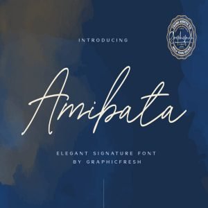 Amibata - Elegant Signature Font main cover.