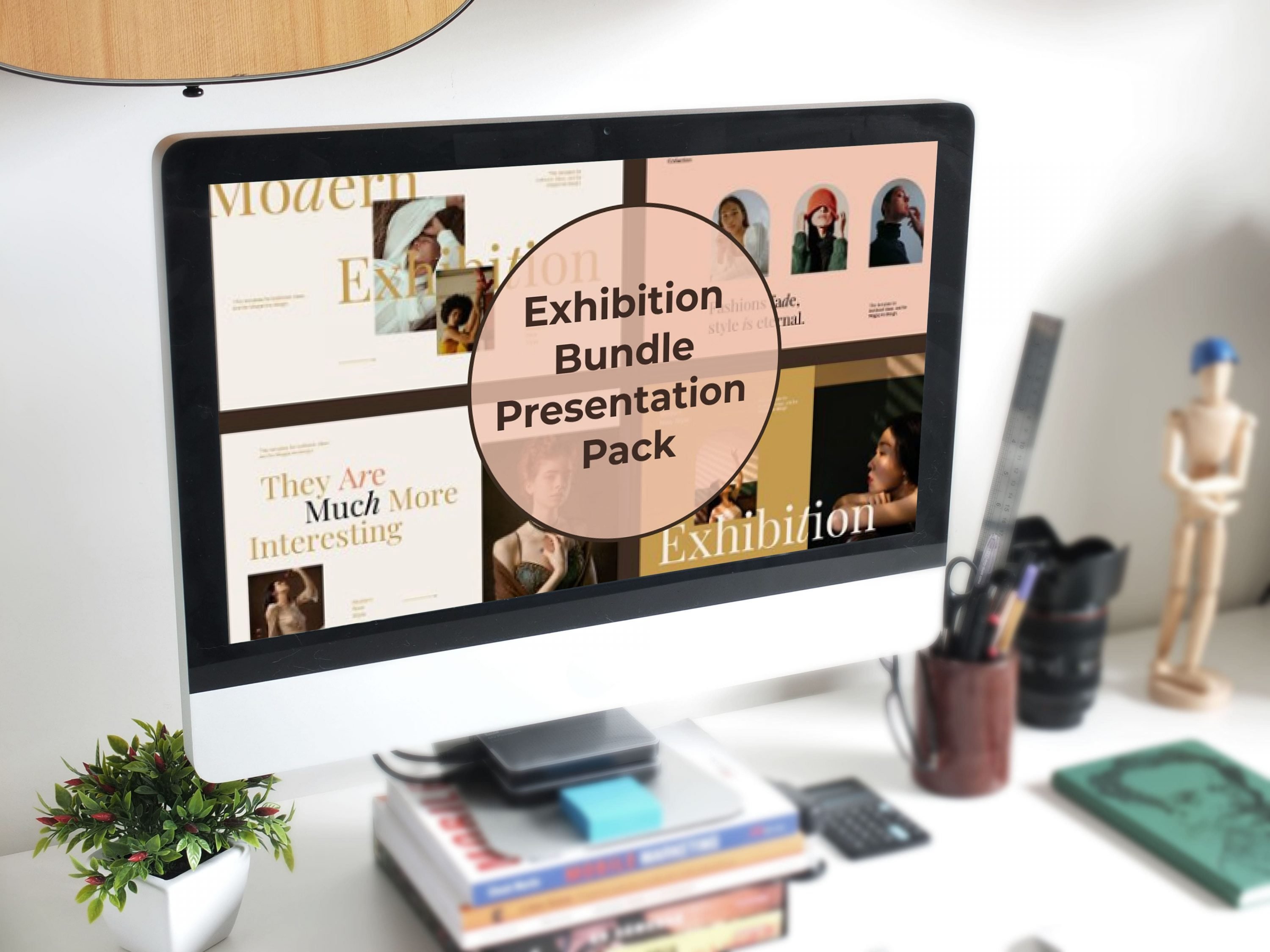 Desktop option of the Exhibition Bundle Presentation Pack.