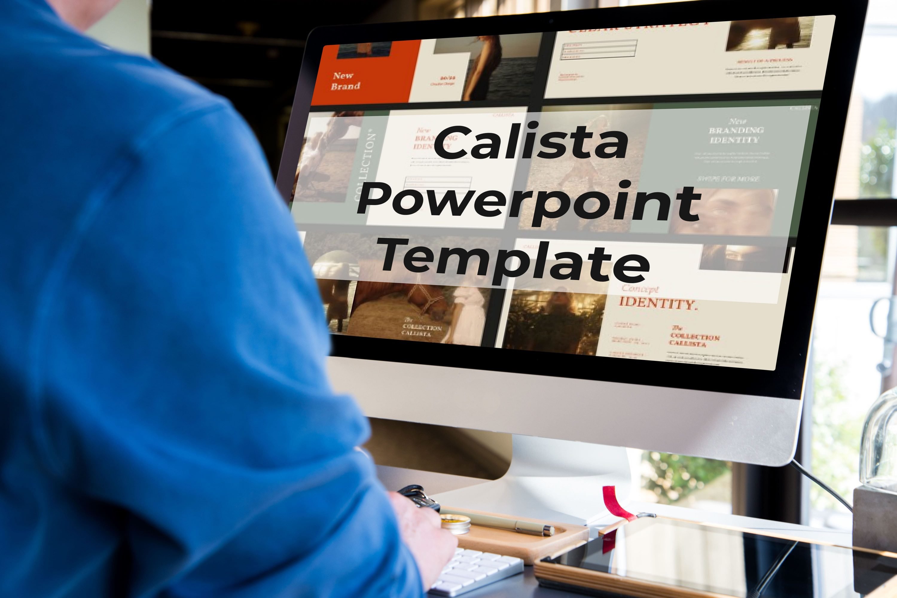 Desktop option of the Calista Powerpoint Template.
