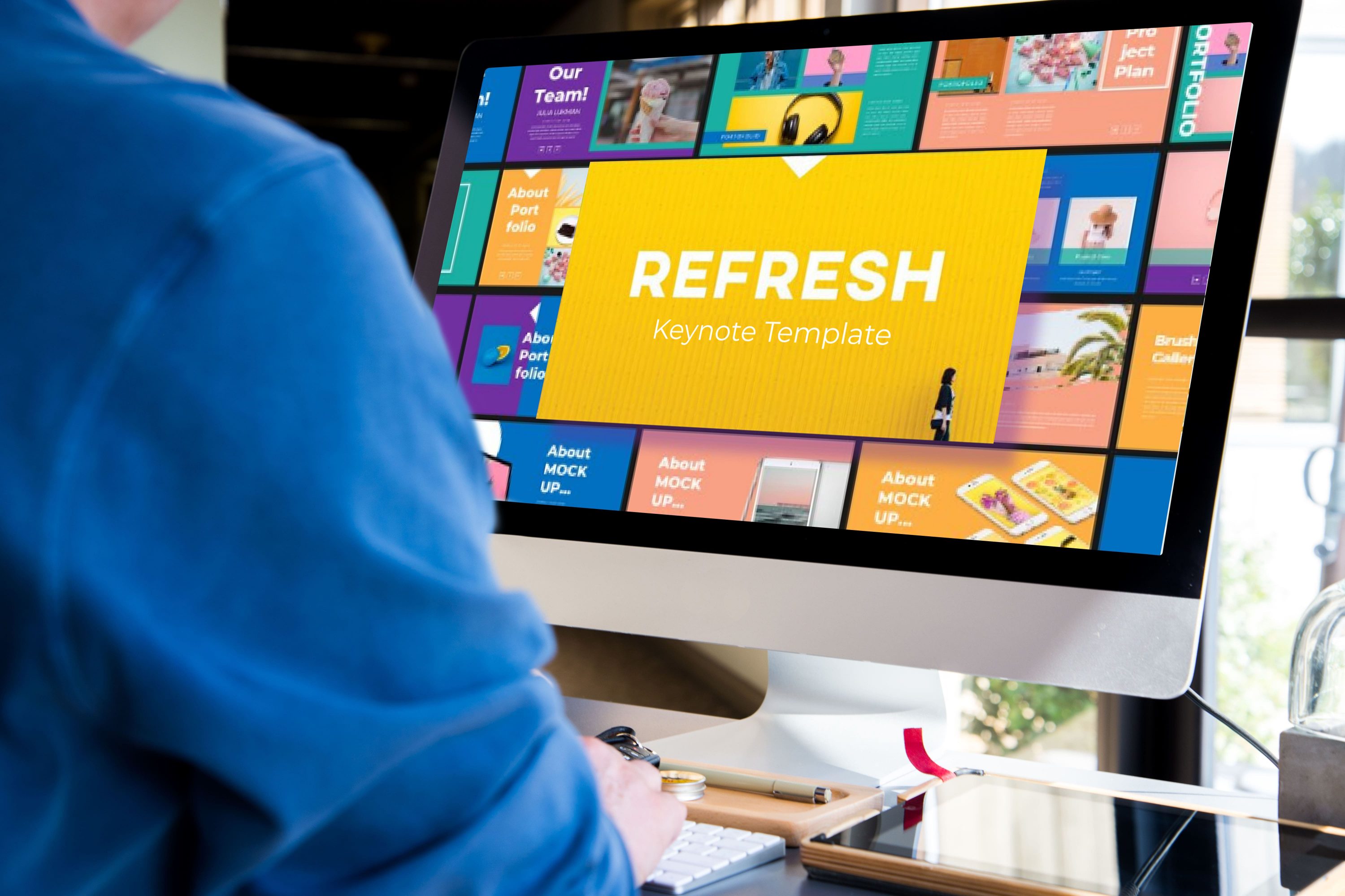 Desktop option of the Refresh Keynote Template.