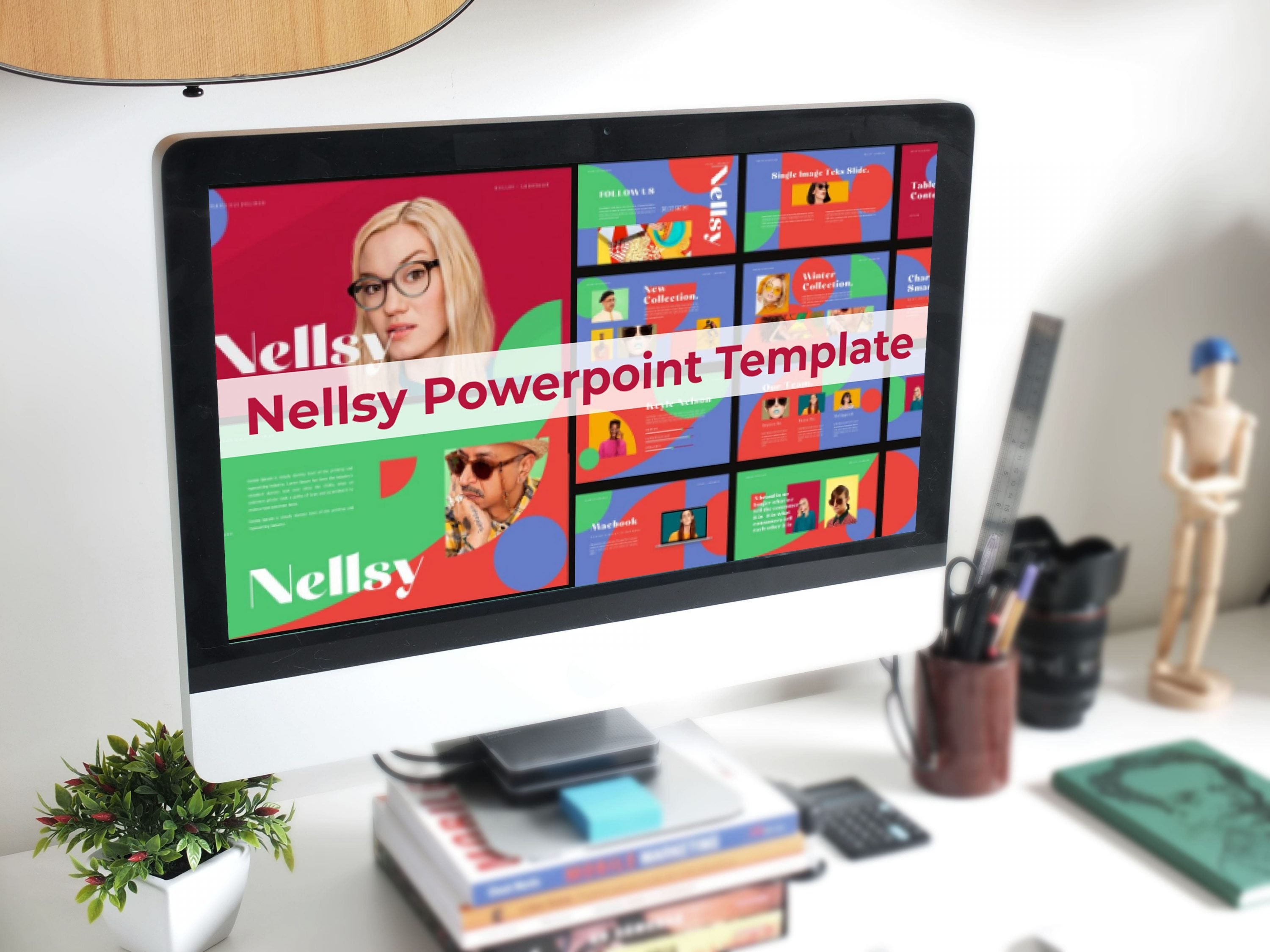 Desktop option of the Nellsy Powerpoint Template.