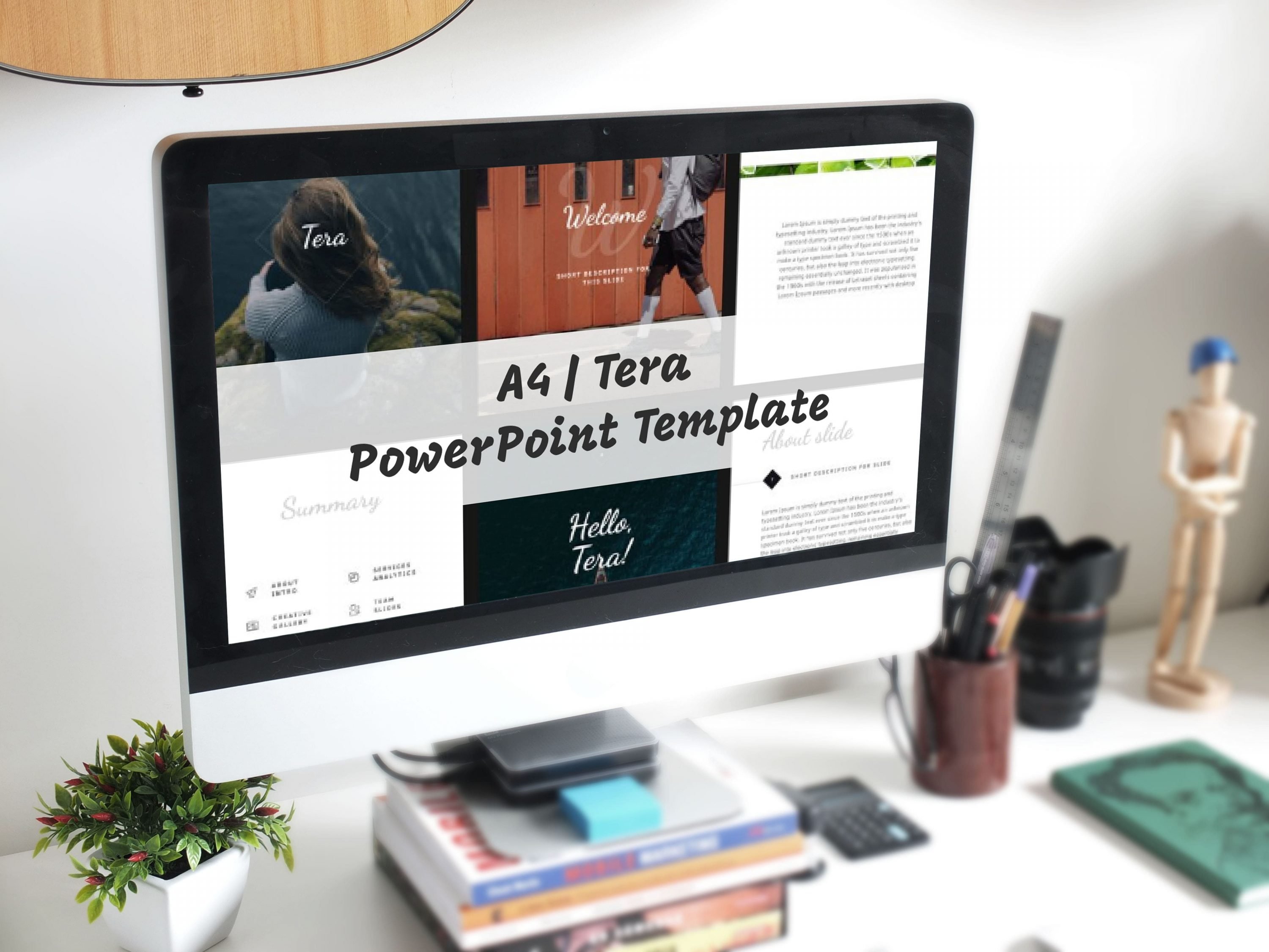 Desktop option of the A4 | Tera PowerPoint Template.