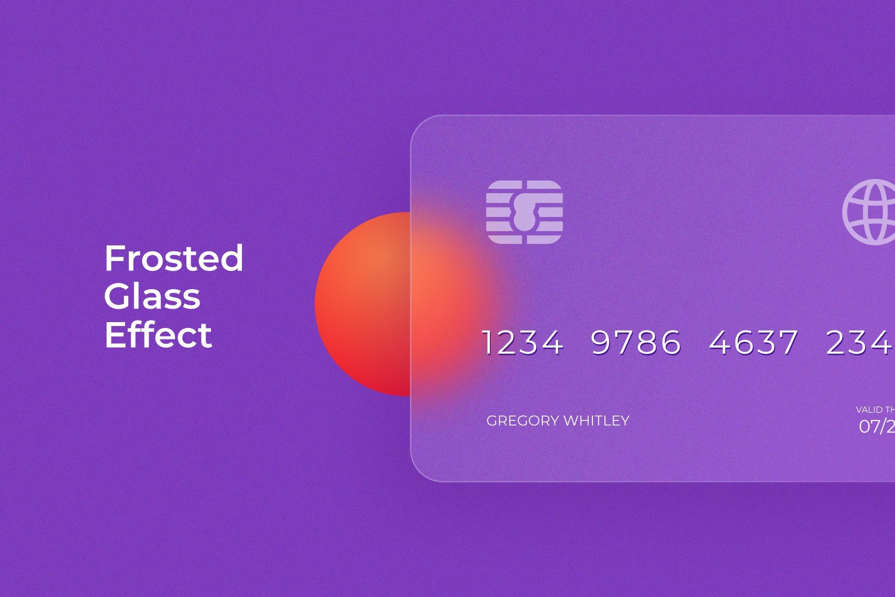 A solid matte purple with a bright round orange accent created the perfect canvas for advertising.