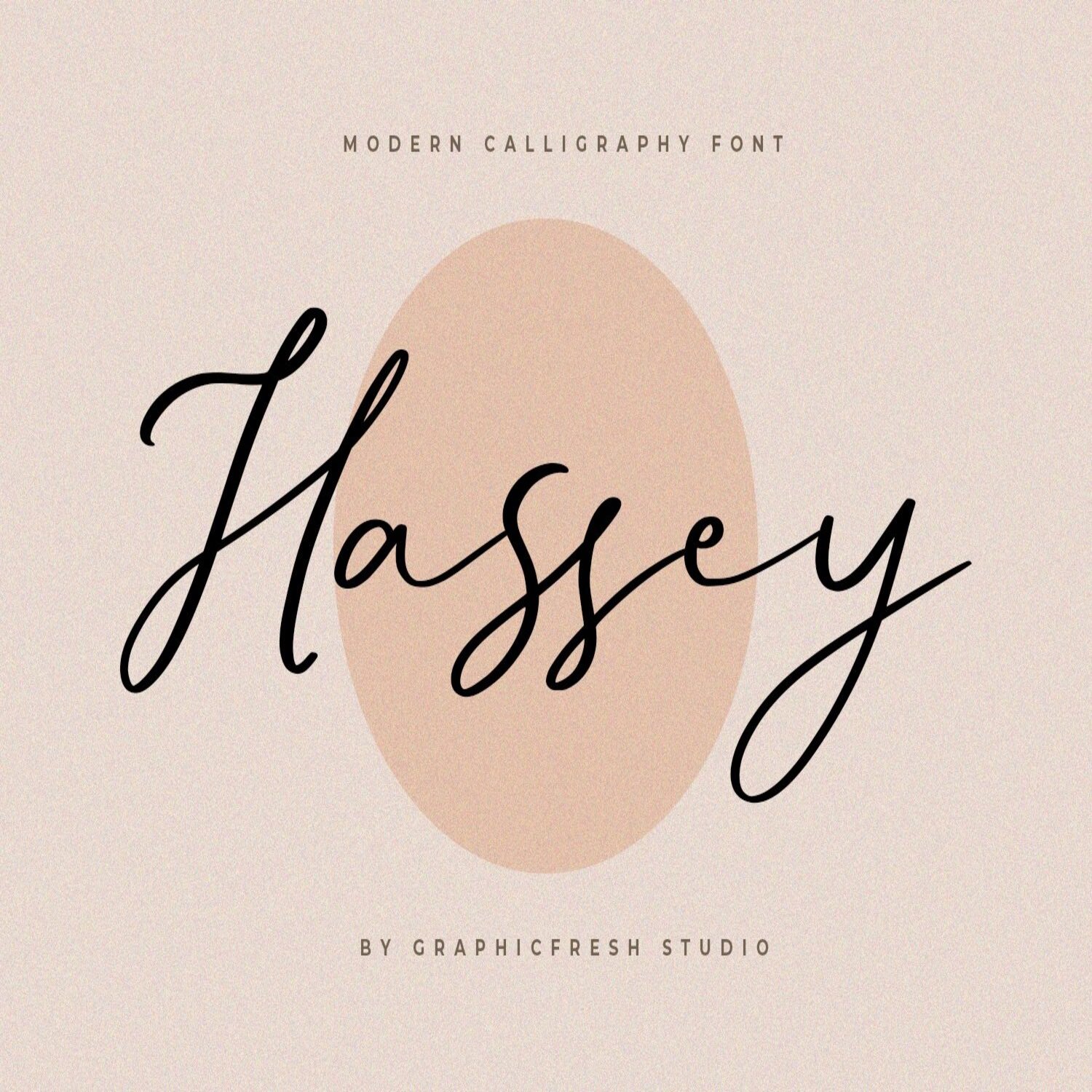 Hassey - A Modern Calligraphy Font main cover.