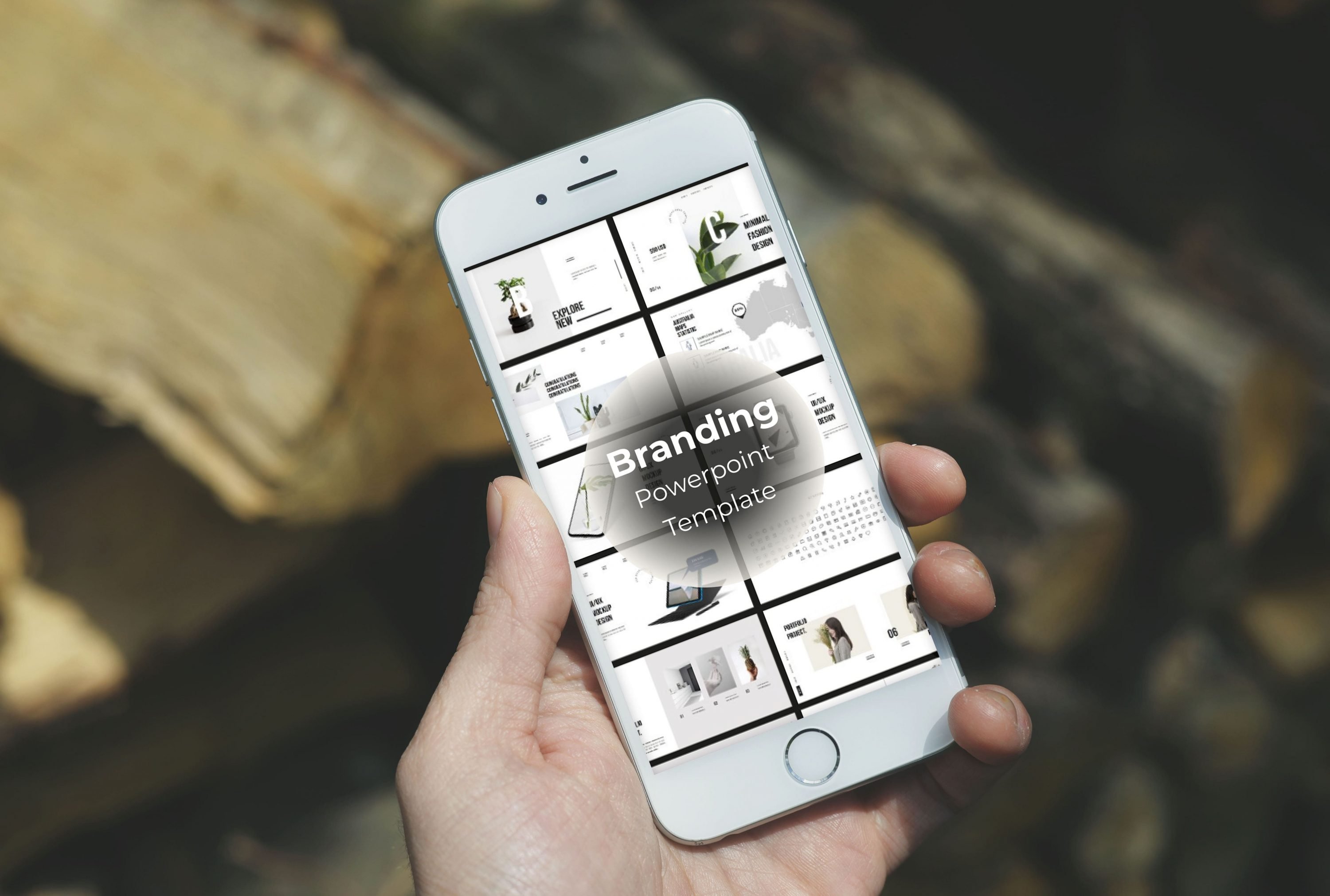Mobile option of the Branding Powerpoint Template.