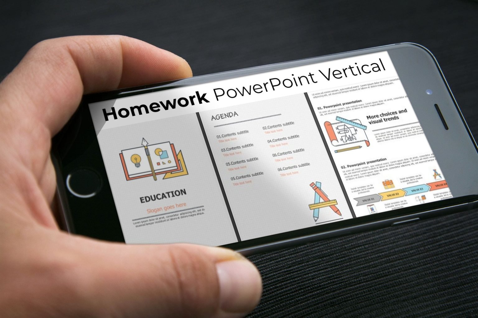 Homework Powerpoint Design Homework PowerPoint Vertical – MasterBundles