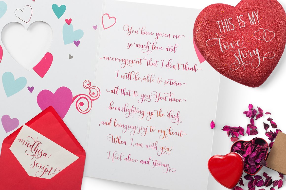 A big romantic letter to the wife or girlfriend.