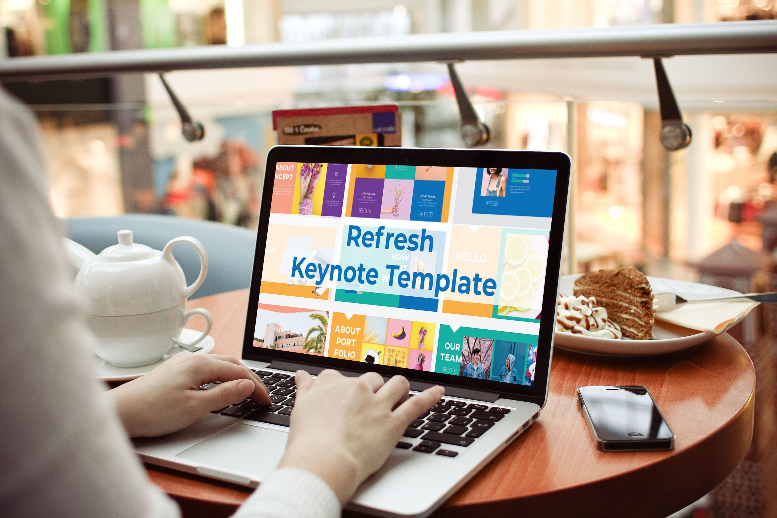 Laptop option of the Refresh Keynote Template.