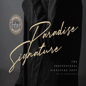 Paradise Signature Font main cover.