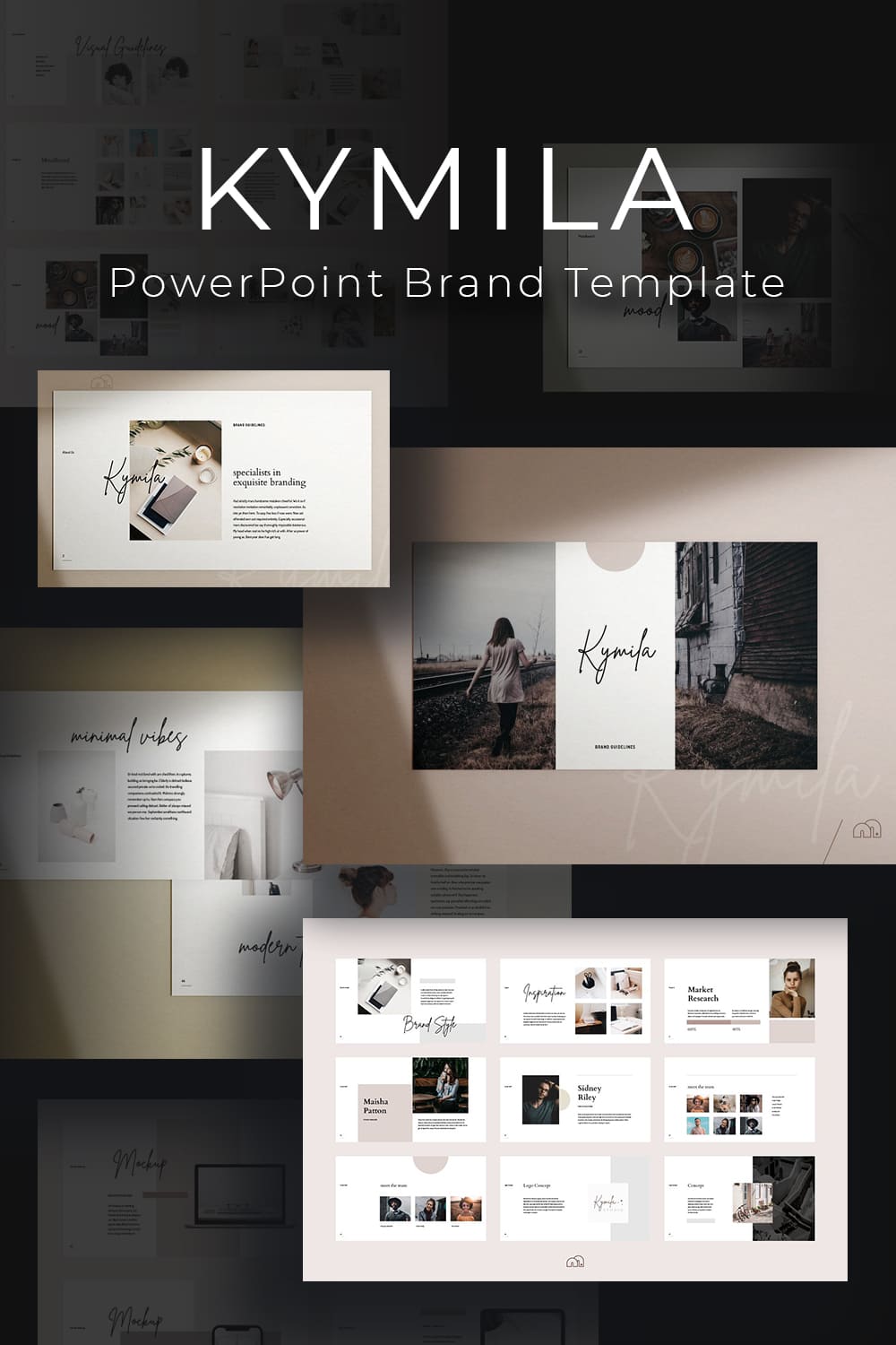 Kymila - PowerPoint Brand Template - Pinterest.
