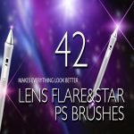 Lens Flare & Stars Photoshop Brushes main cover.