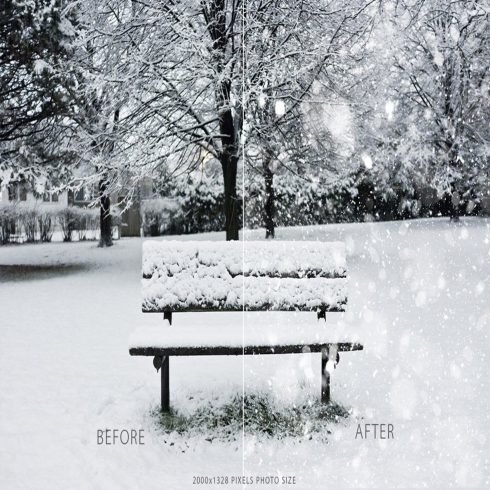 Real Snow Photoshop Action – MasterBundles