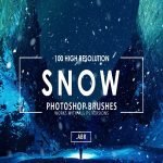 100 Snow Photoshop Brushes main cover.