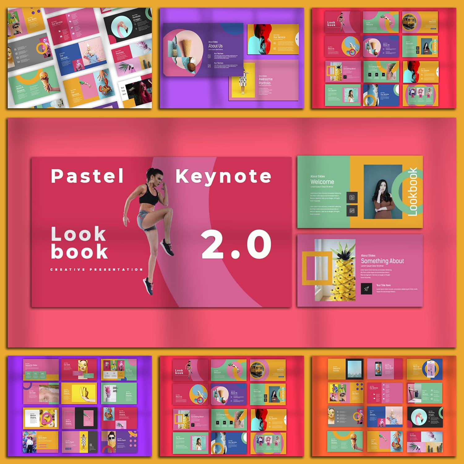 LookBook Pastel Keynote main cover.