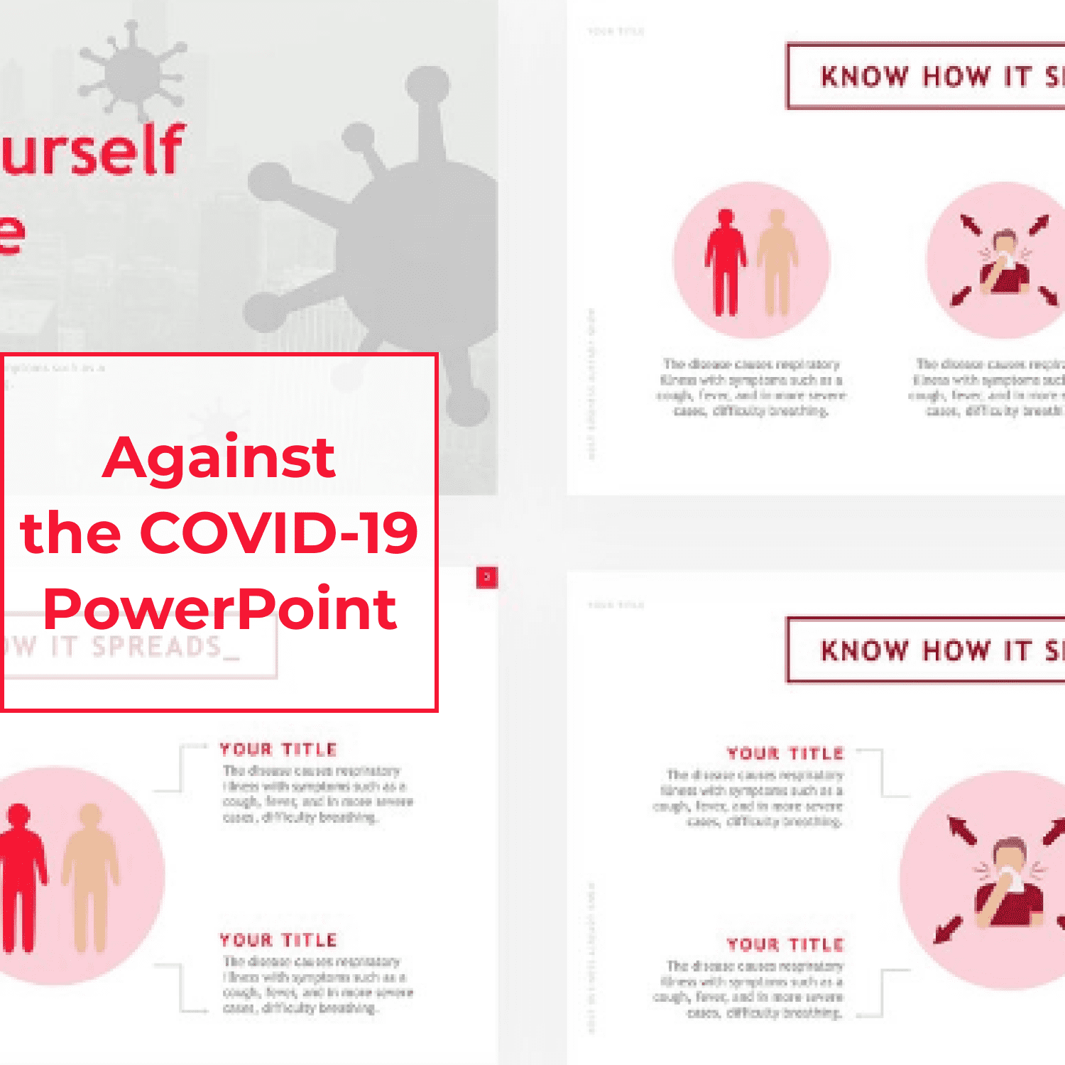 Against the COVID-19 PowerPoint main cover.