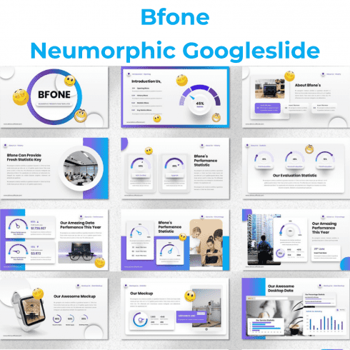 Bfone - Neumorphic Googleslide main cover.