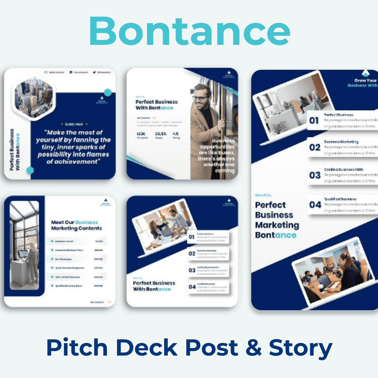 Bontance - Pitch Deck Post & Story main cover.