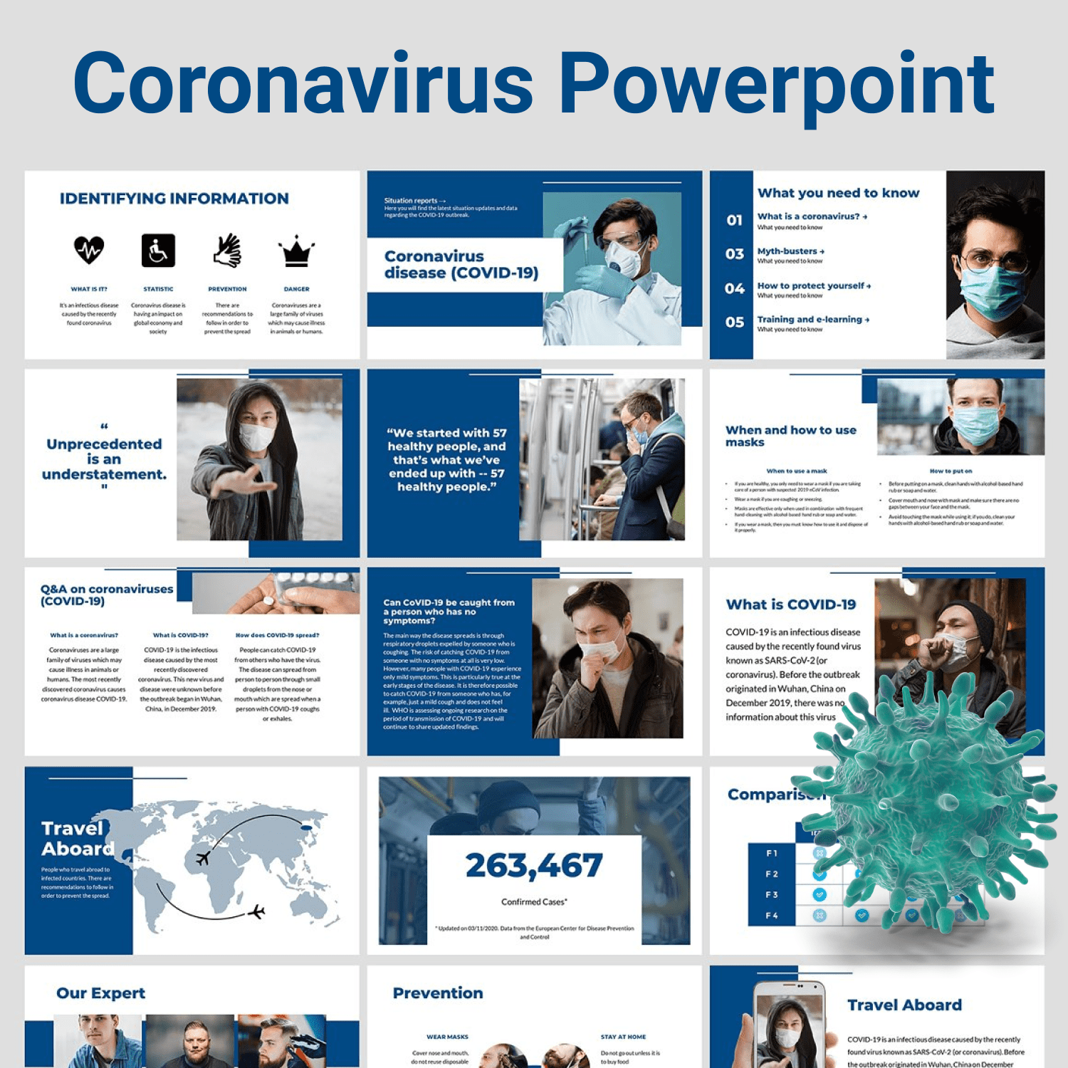 Coronavirus Powerpoint main cover.