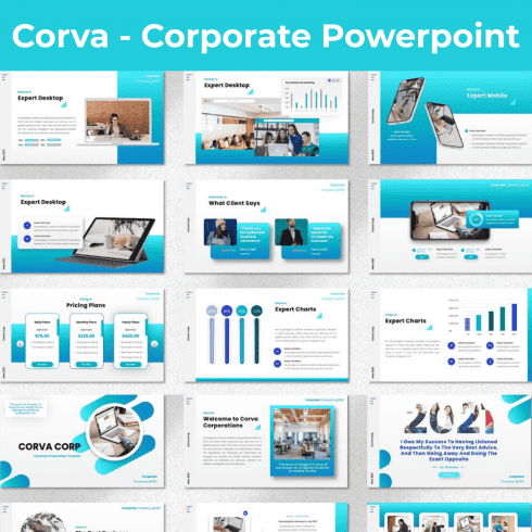Corva - Corporate Powerpoint main cover.