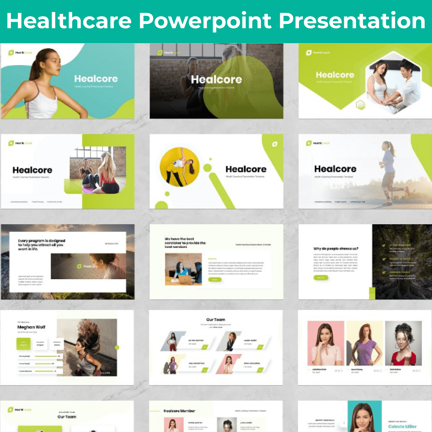 Healthcare Powerpoint Presentation main cover.