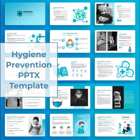 Hygiene Prevention PPTX Template main cover.