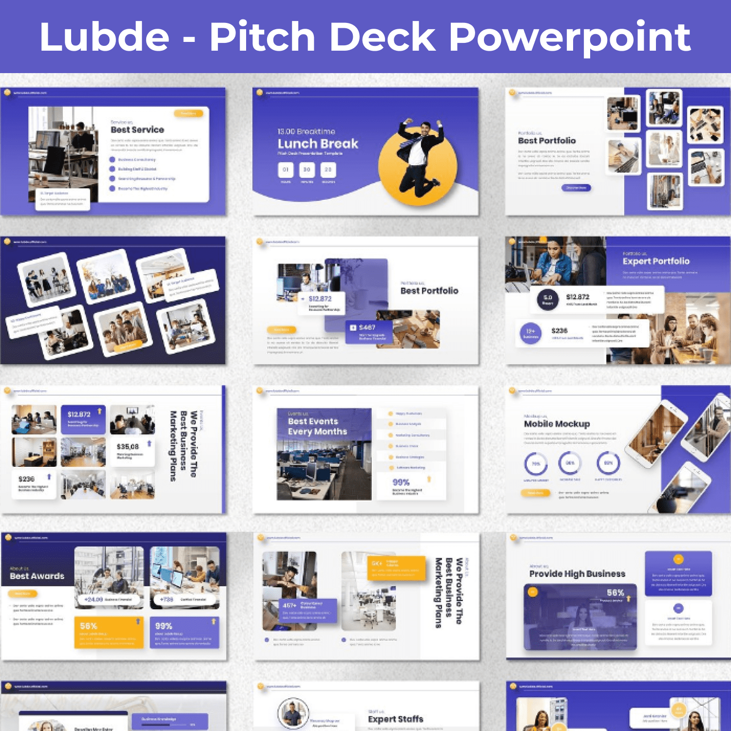 Lubde - Pitch Deck Powerpoint main cover.