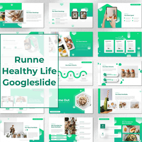 Runne - Healthy Life Googleslide main cover.