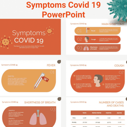 Symptoms Covid 19 PowerPoint main cover.