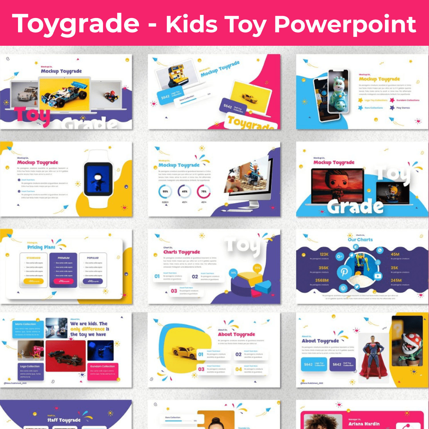 Toygrade - Kids Toy Powerpoint main cover.