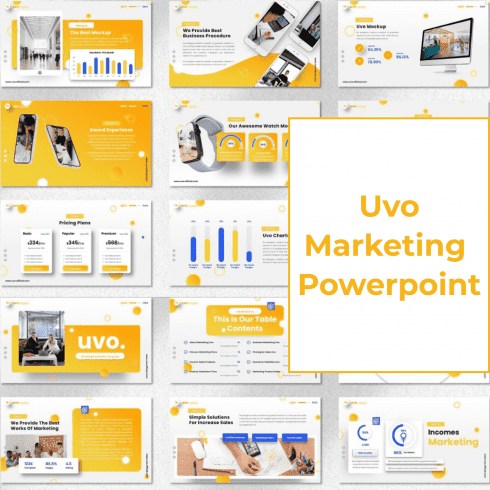 Uvo - Marketing Powerpoint main cover.