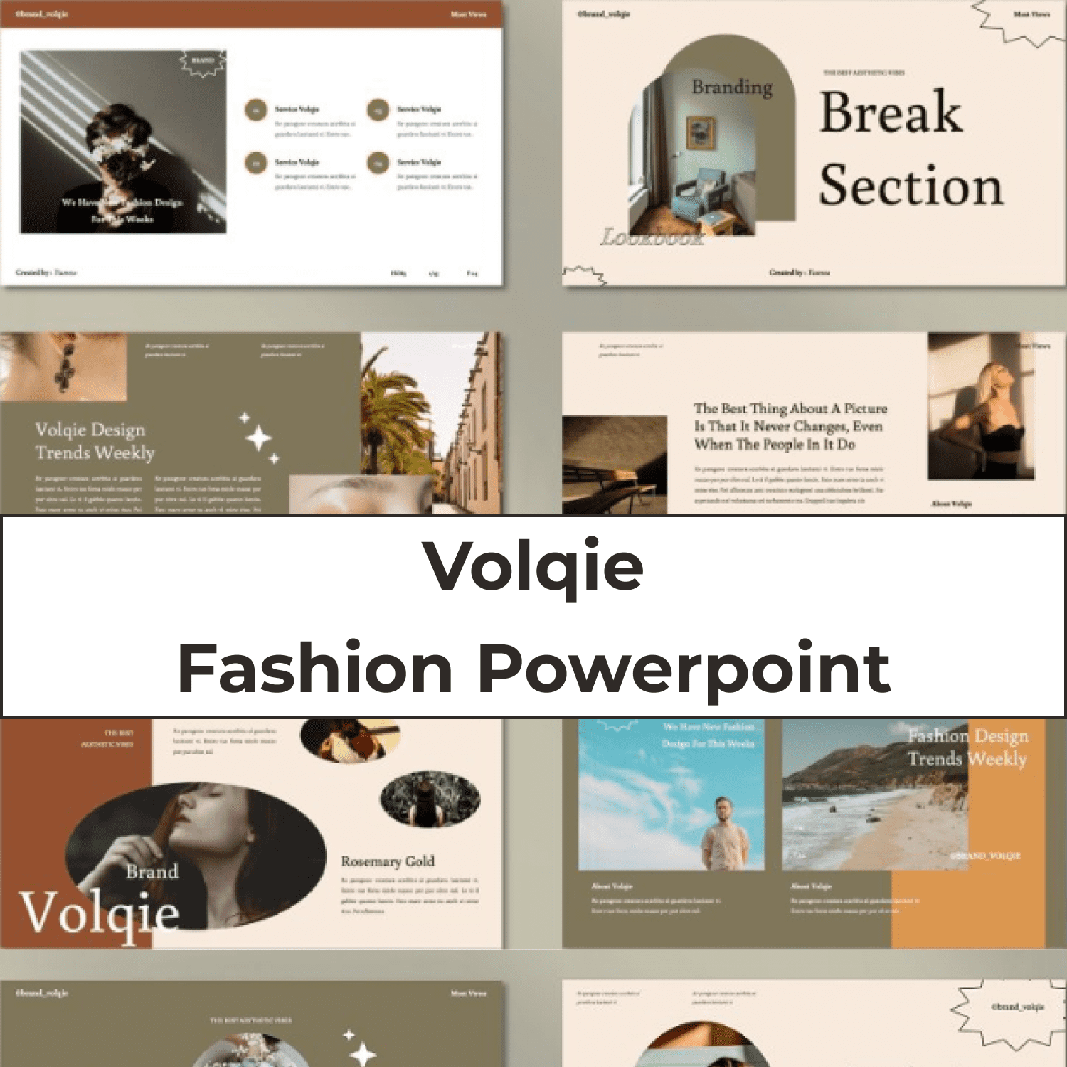 Volqie - Fashion Powerpoint main cover.