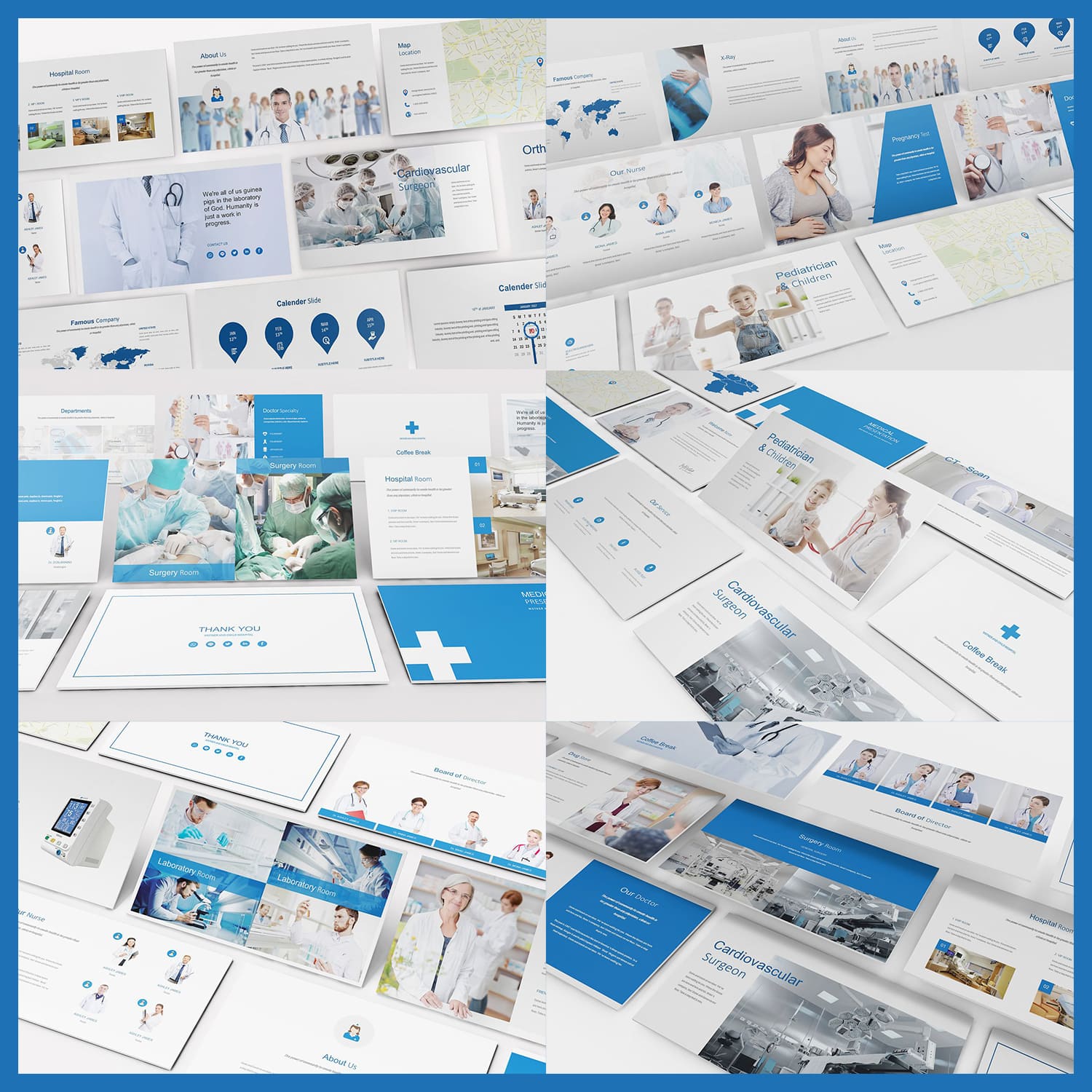 Medical and Hospital Powerpoint cover image.