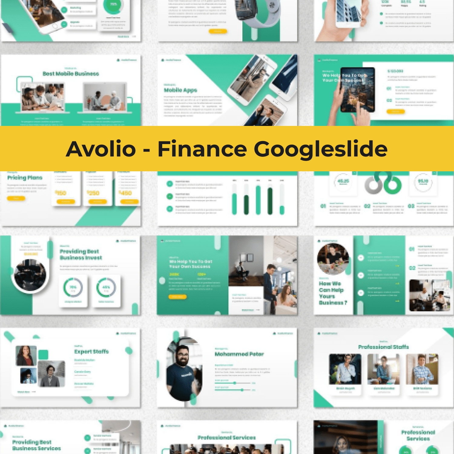 Avolio - Finance Googleslide cover image.