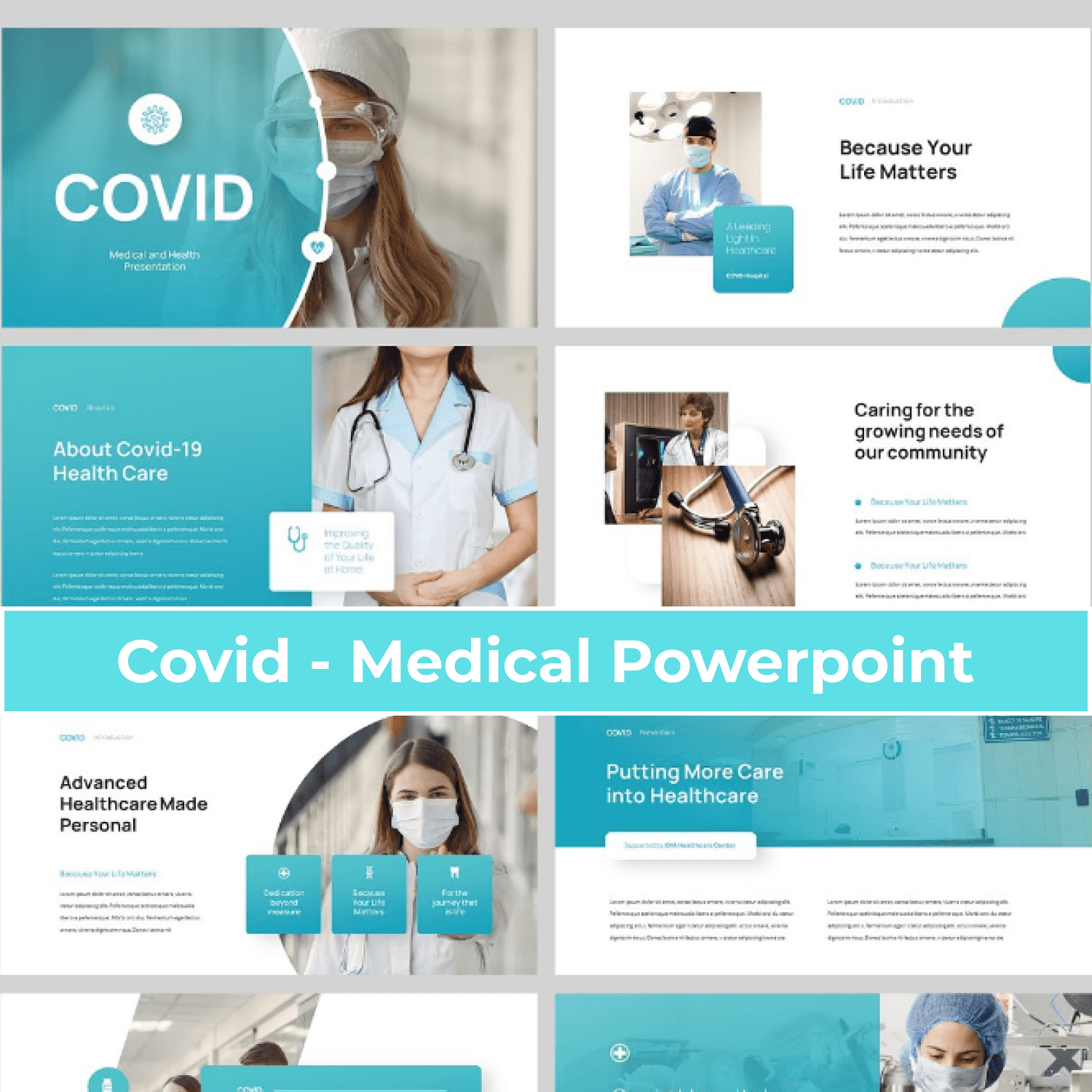 Covid - Medical Powerpoint cover image.