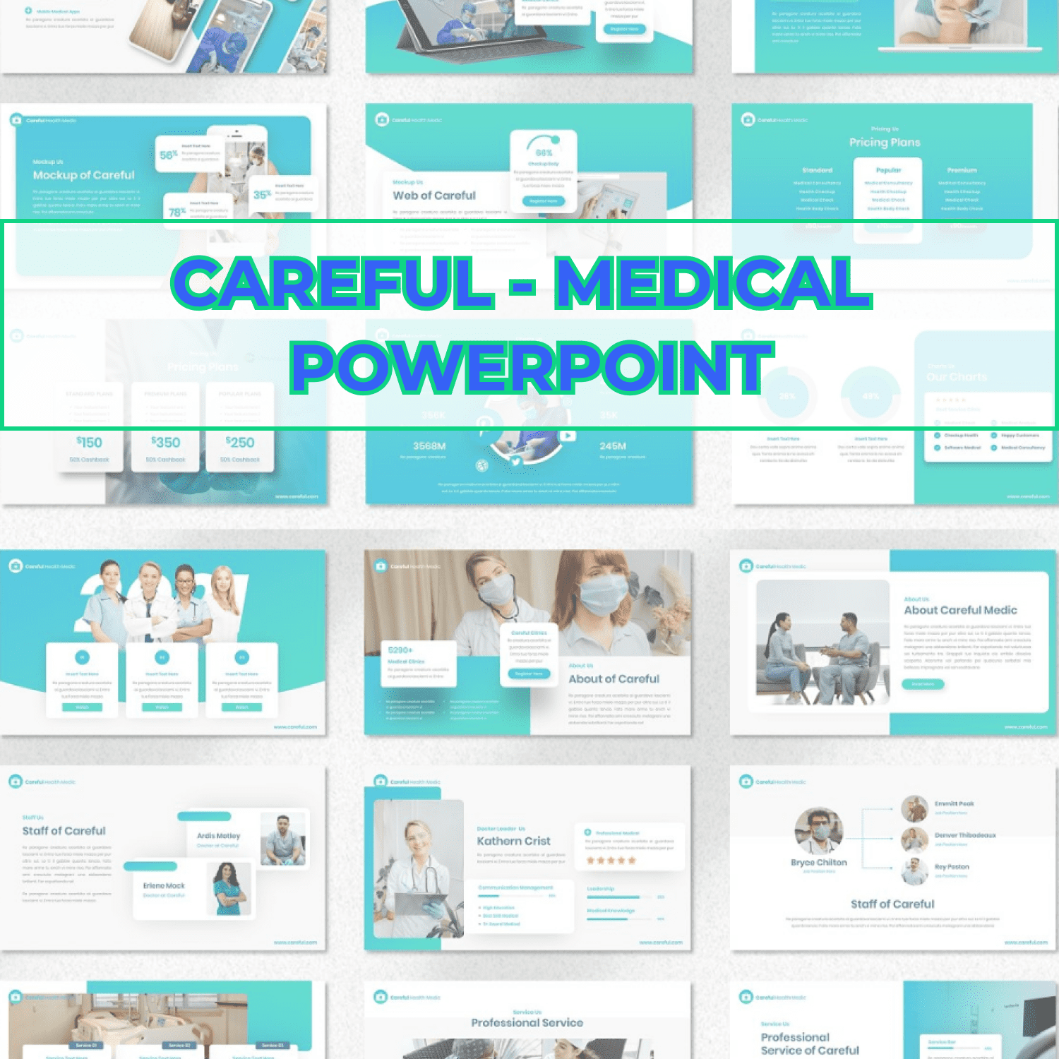 Careful - Medical Powerpoint cover image.