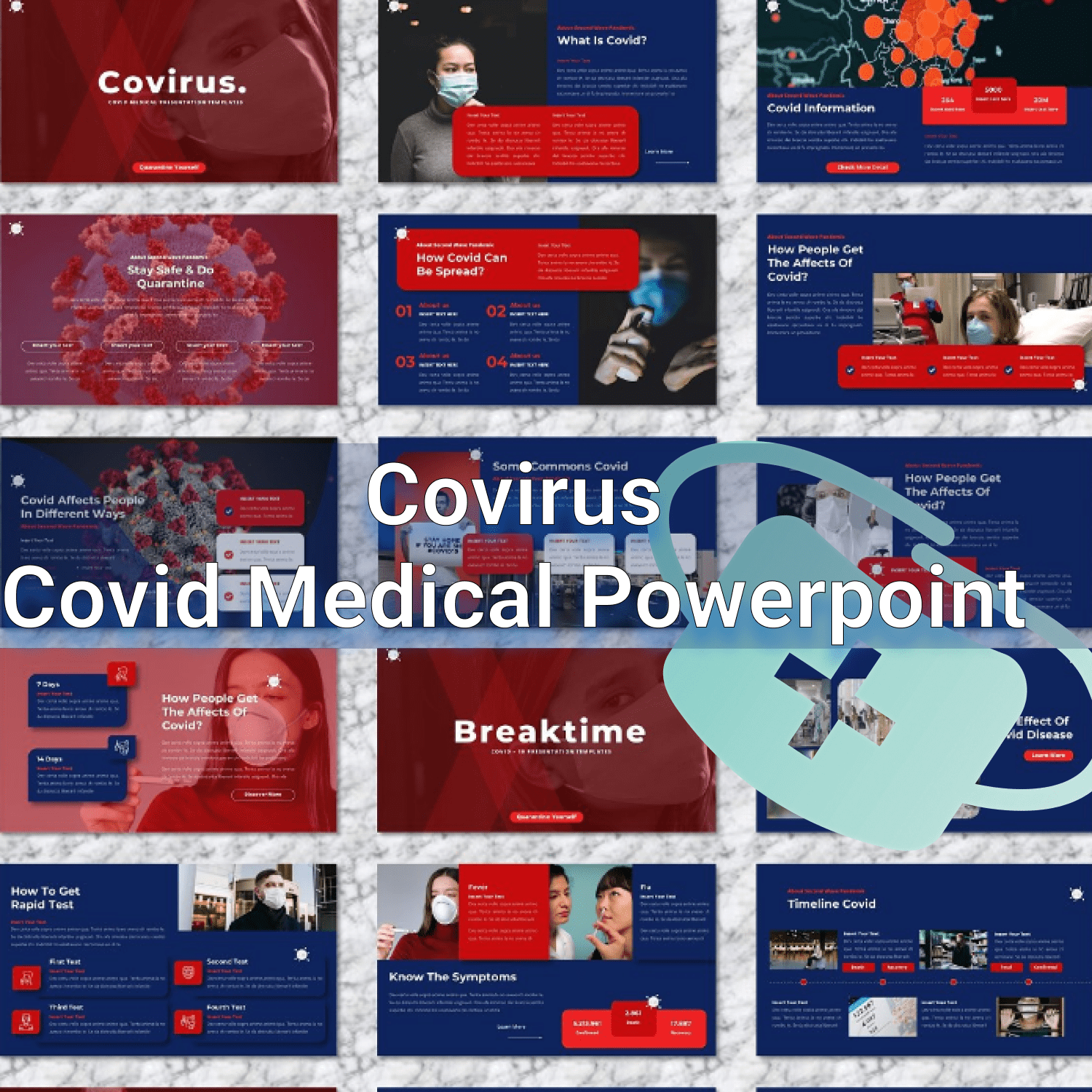 Covirus - Covid Medical Powerpoint cover image.