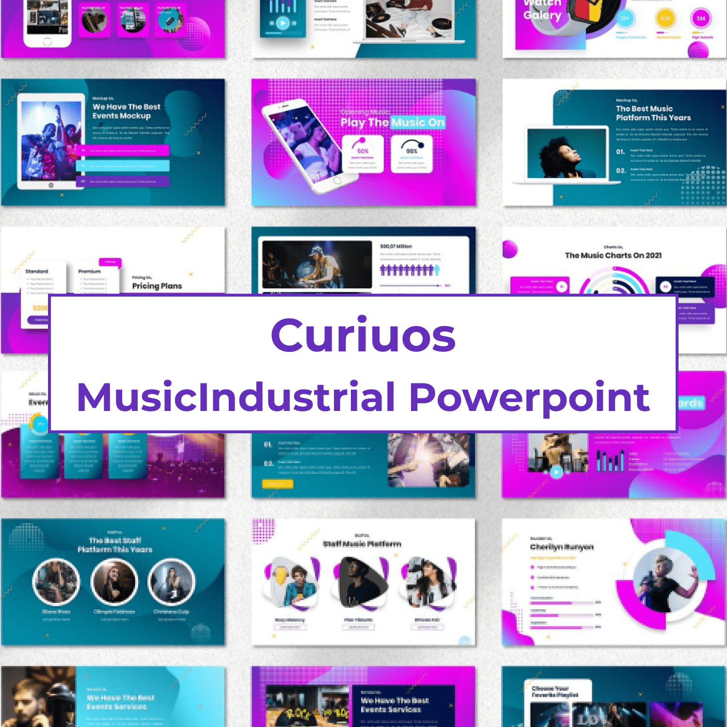 Curiuos - Music Industrial Powerpoint cover image.
